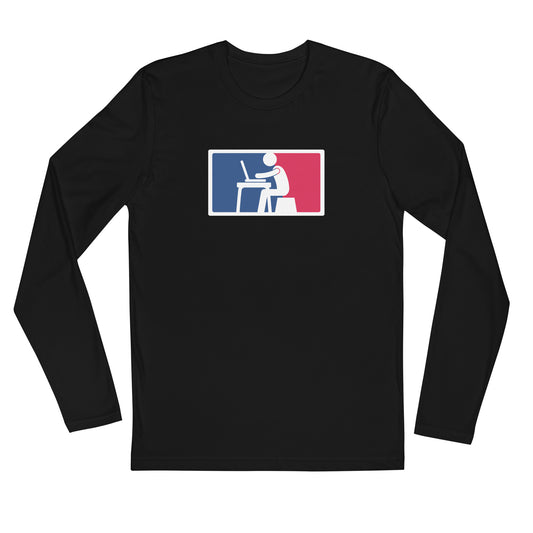 Major League Desk Work Long Sleeve Fitted Crew