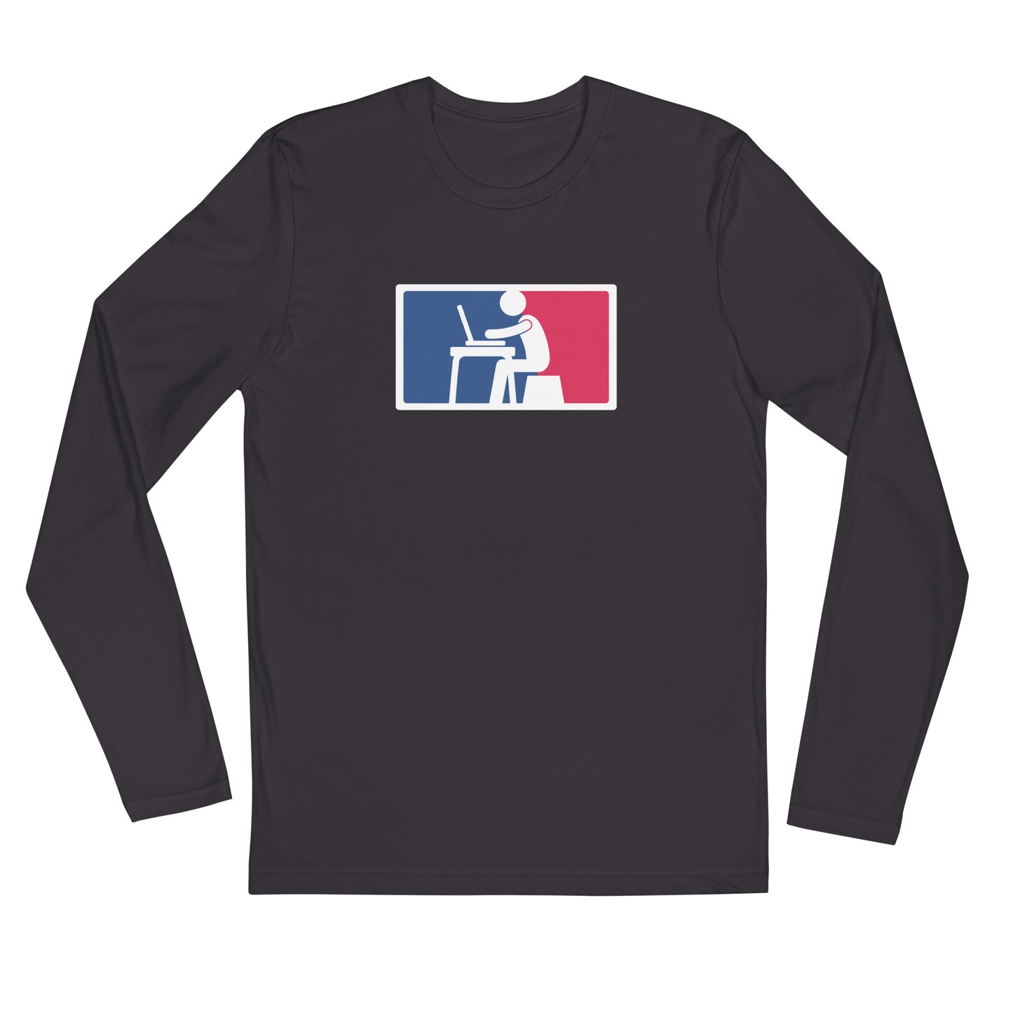 Major League Desk Work Long Sleeve Fitted Crew